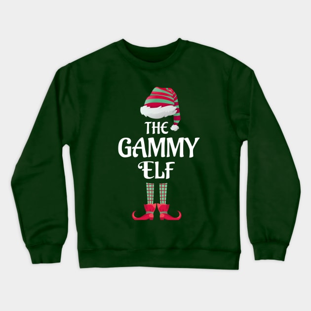 The Gammy Christmas Elf Matching Pajama Family Party Gift Crewneck Sweatshirt by BooTeeQue